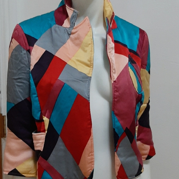 WALTER BOLERO JACKET 100% SILK - Picture 2 of 6
